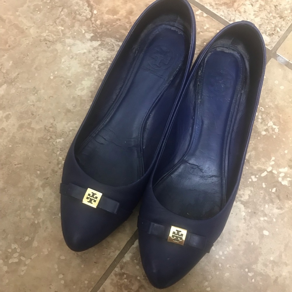 Tory Burch Hugo bow logo flats